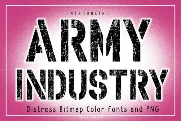 Army Industry: Distressed Grunge Fonts for Bold Design