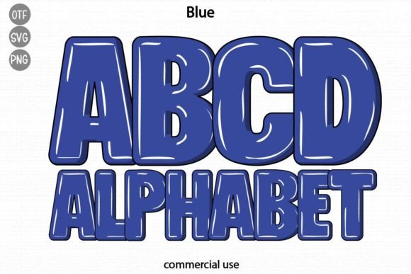 Blue and Blue Letters: A Creative Font for Modern Design