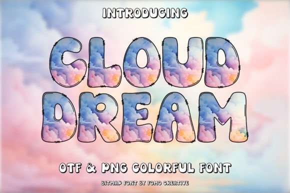 Cloud Dream: Elevate Your Typography with Vibrant Color Fonts