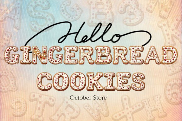 Gingerbread Cookies: A Festive Font for Holiday Design