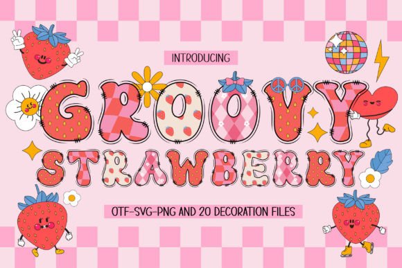Groovy Strawberry: A Sweet Typography Asset for Modern Design