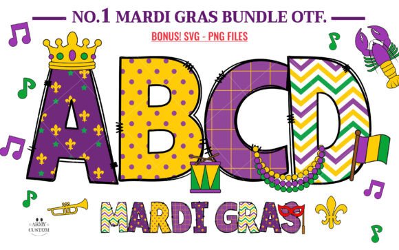 Mardi Gras Bundle: Infusing Festive Typography into Your Designs