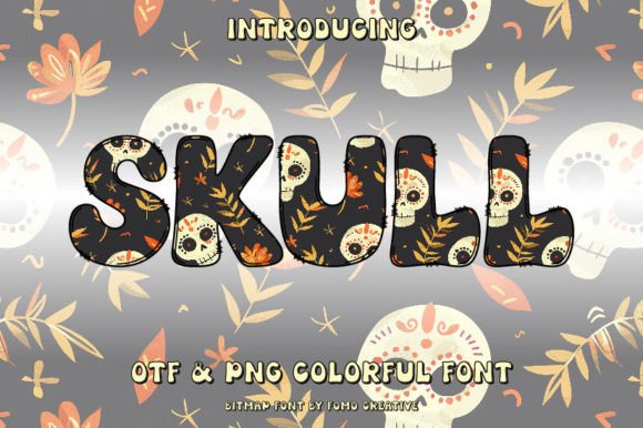 Skull Font: Elevating Designs with Dynamic Color Typography