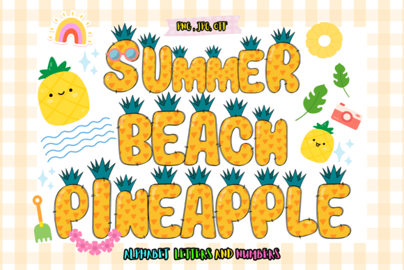 Summer Beach Pineapple: A Tropical Typography Solution